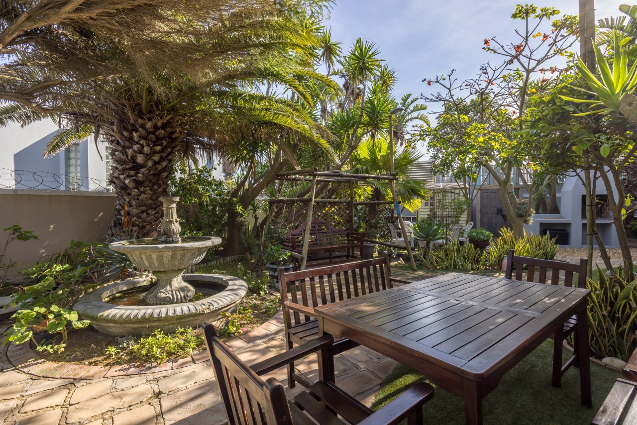 Garden seating at Secret Garden Guesthouse